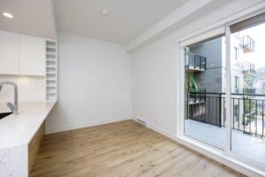 empty Coal Harbour condo for rent