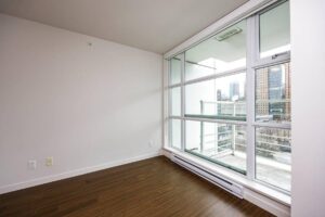 inspecting new condo for rent in Coal Harbour ()